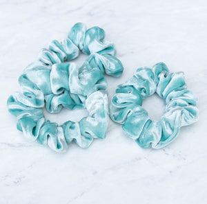 Sea Glass Velvet Scrunchie Hair Tie