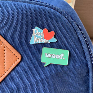 Retro "Woof" Pin