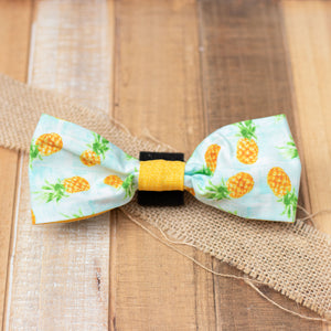Tropical Pineapple Dog Bow Tie