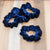 Navy Velvet Scrunchie Hair Tie