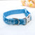 Sky Blue Velvet Handmade Dog Collar