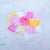 Pink/Yellow/White Tulip Floral: Collar Flower Accessory (Medium)