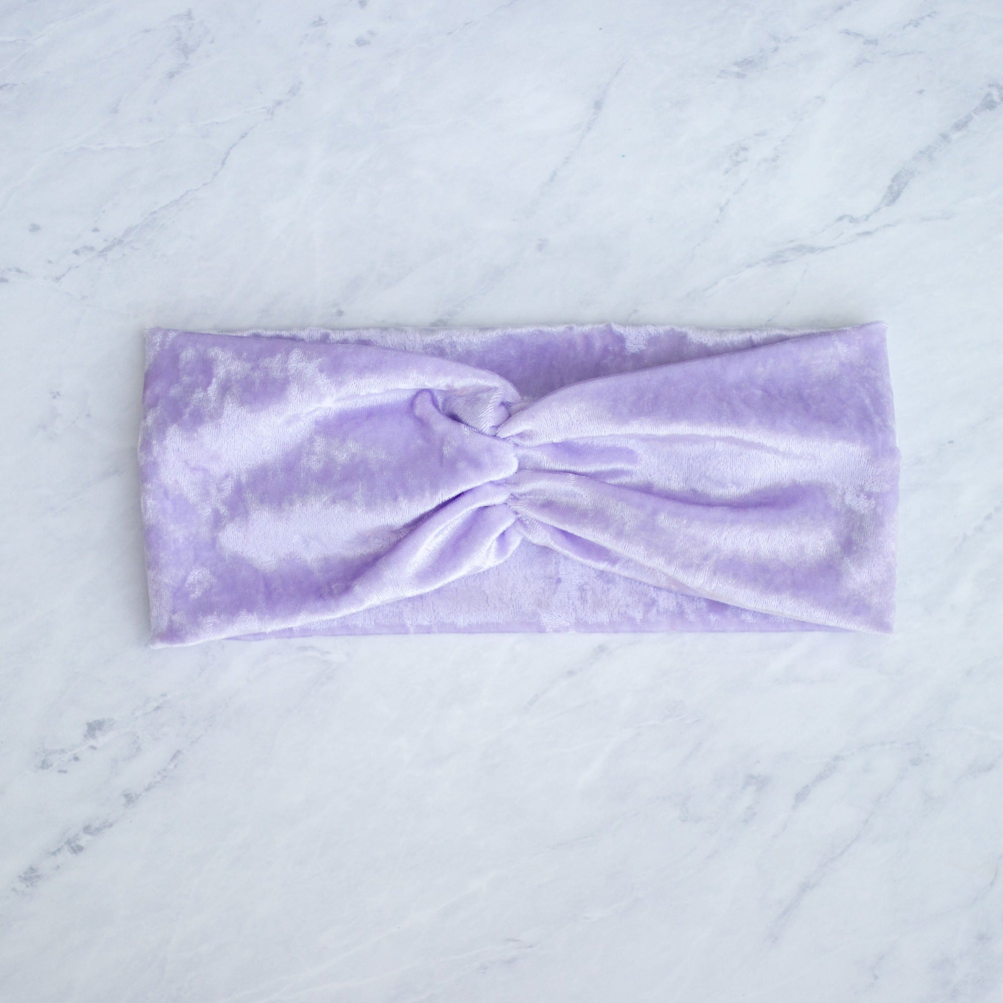 Lilac Velvet Ruched Headband