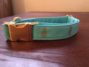 Glam Pineapple Handmade Dog Collar