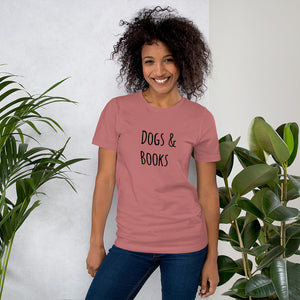 "DOGS & BOOKS" Short-Sleeve Unisex T-Shirt
